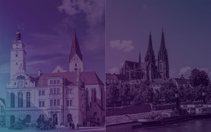 Stadtbilder von Ingolstadt und Regensburg